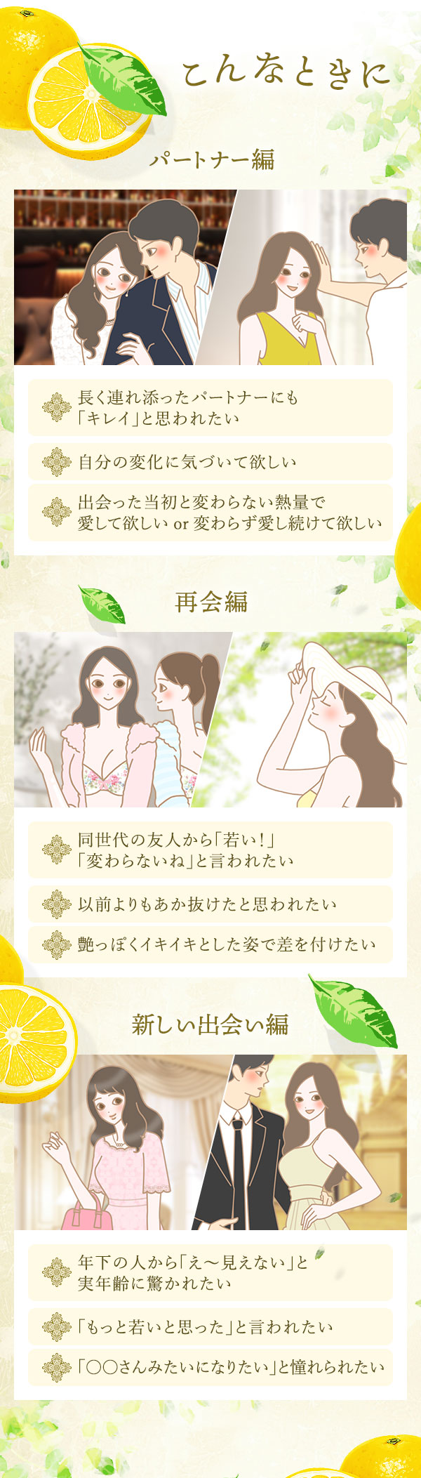 【SET】いつまでも輝く私に！柑橘アイテム2点セット　こんなときに