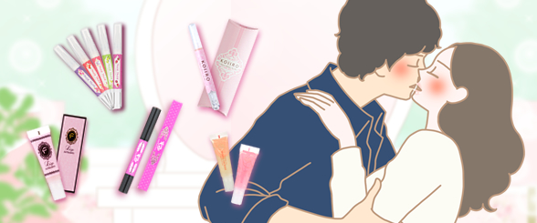 キスするカップルイラスト
