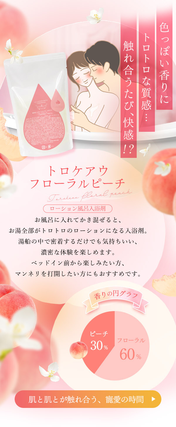 白桃黄桃企画|トロケアウ フローラルピーチ