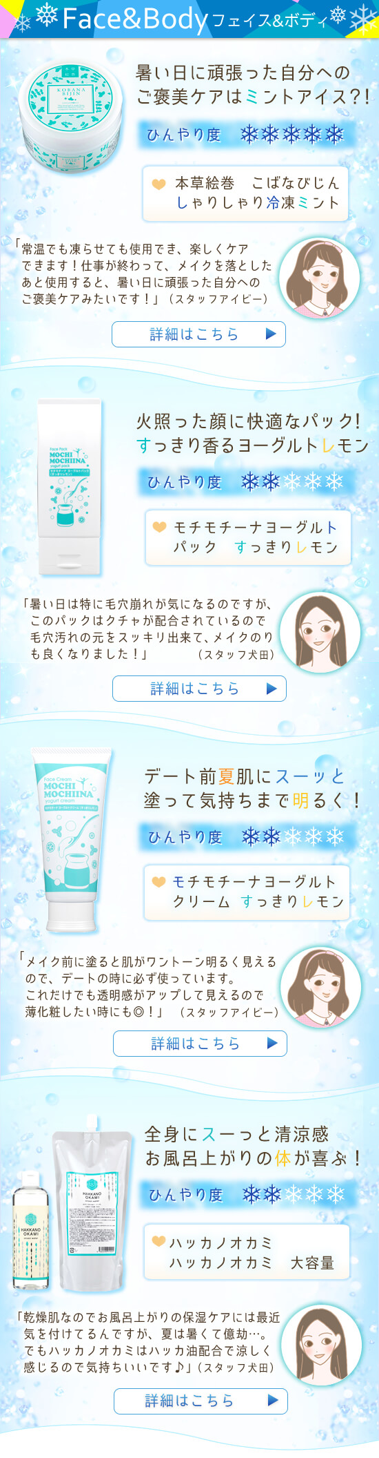 フェイスケアアイテム