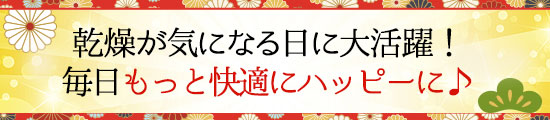 乾燥が気になる日に大活躍!