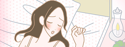 感じる女性のイラスト