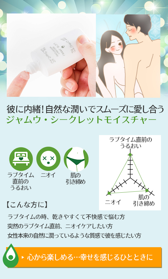 LCジャムウフェス 角質・潤いケアエリア ジャムウ・シークレットモイスチャー