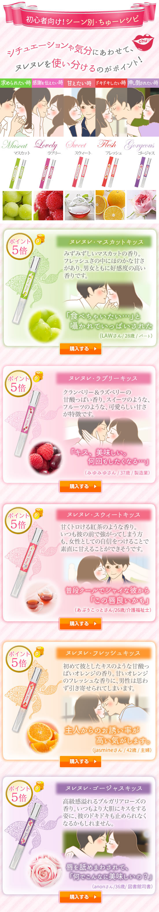 初心者向け!シーン別ちゅーレシピ