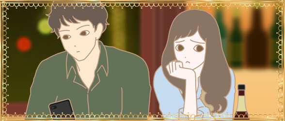 恋する感情が欠乏したカップルのイラスト