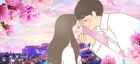 見つめあう男女