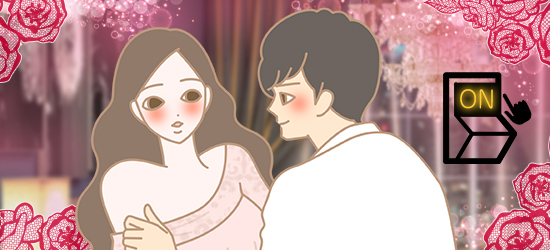 92%の男性が興奮!春の出会いのために知っておきたい誘い方 彼にスキンシップされている女性のイラスト