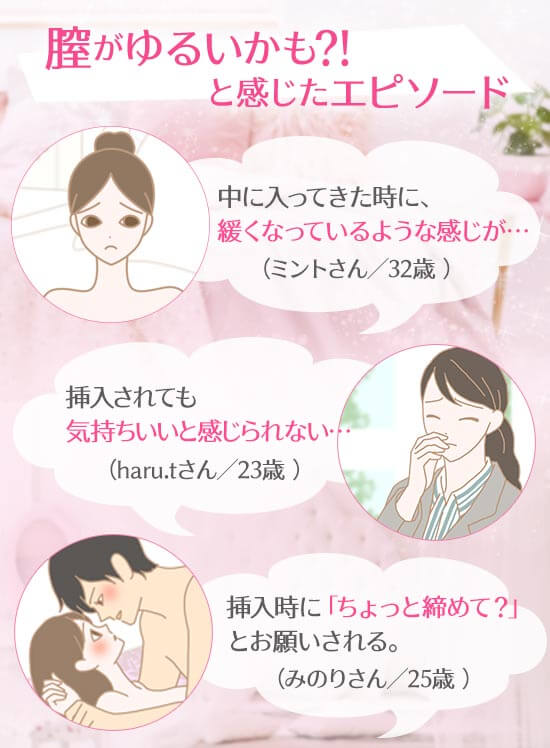 膣がゆるいかも?!と感じたエピソード