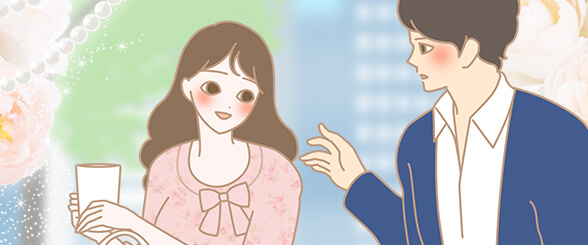 恋活中の女性のイラスト