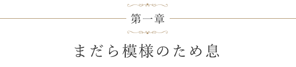 第一章 まだら模様のため息