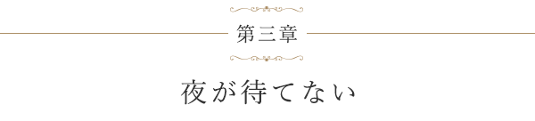 第三章 夜が待てない