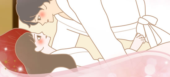 濡れにくいカップルイラスト