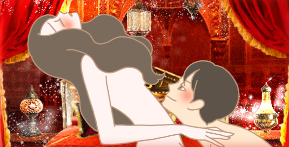 ラブタイムの男女のイラスト
