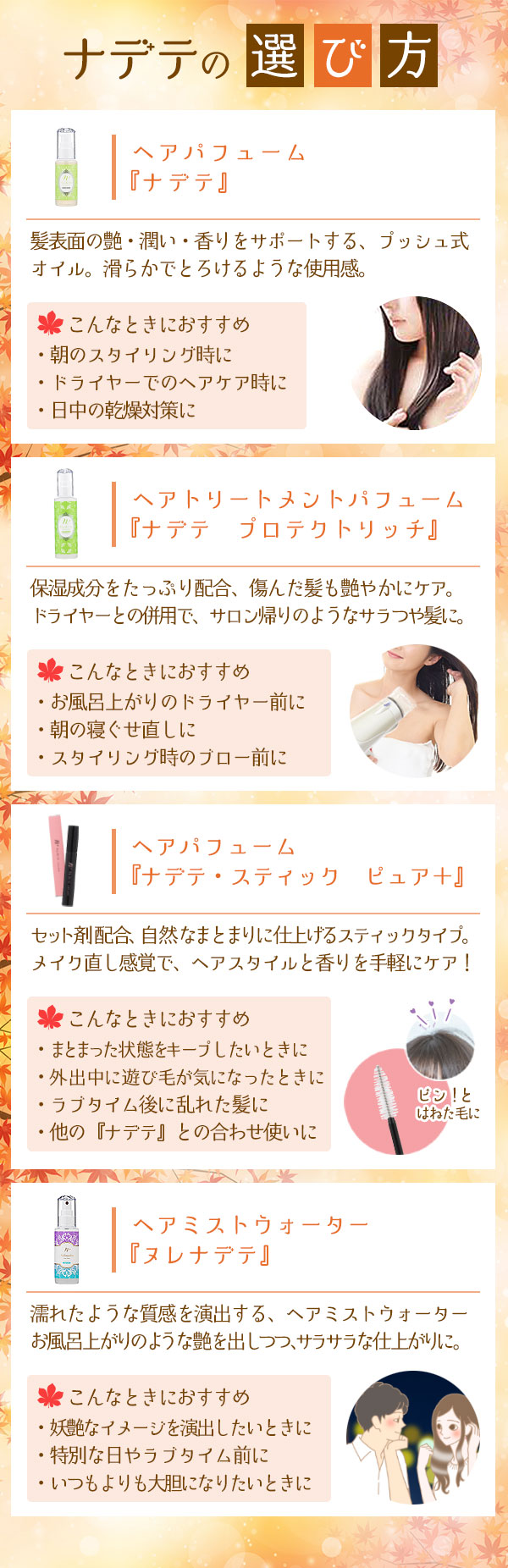 ナデテの選び方