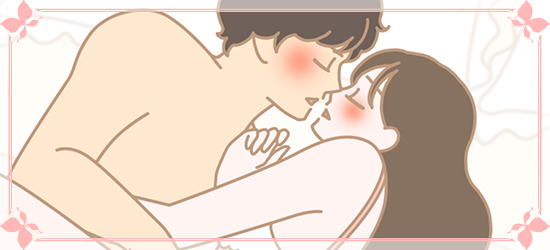 キスしようとしているカップル