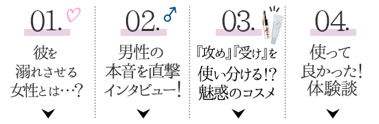 『彼を溺れさせる女になる方法』コンテンツメニュー
