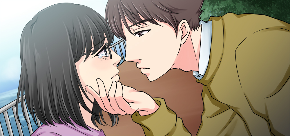 キスしようとする男女
