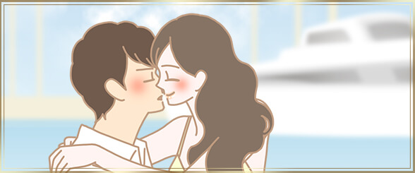 告白する男女のイラスト