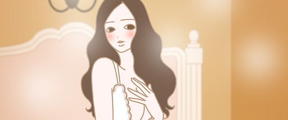 プエラリアシリーズを継続して使用する女性のイラスト