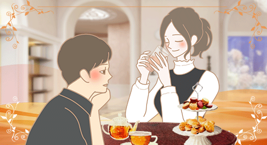 甘い雰囲気のカップル