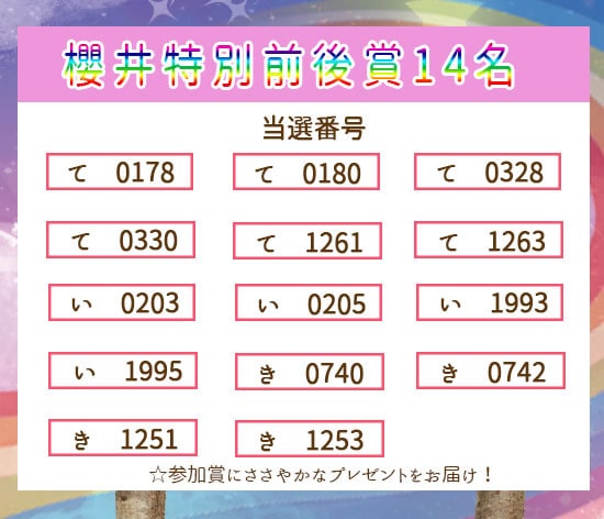 ドリーム抽選会当選者特別賞