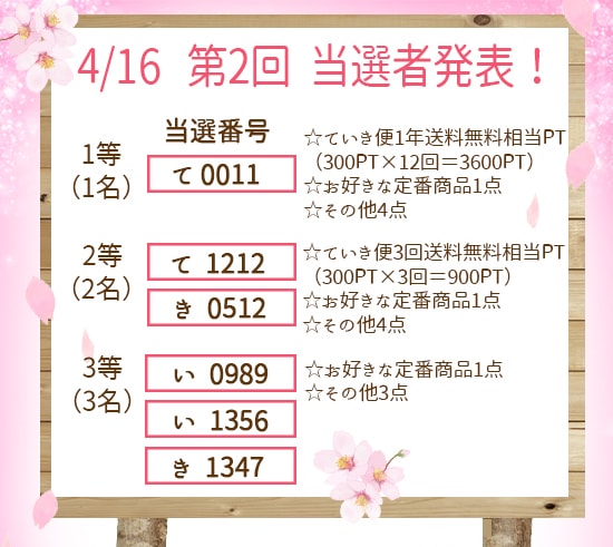 抽選会2回目結果