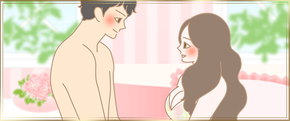 片想い中の男女イラスト