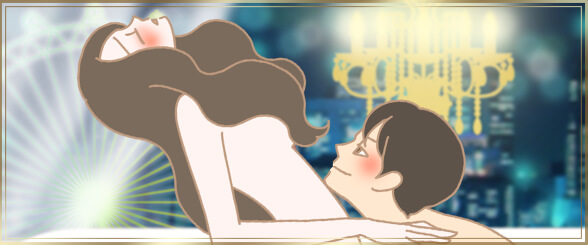 自分磨きをする女性のイラスト