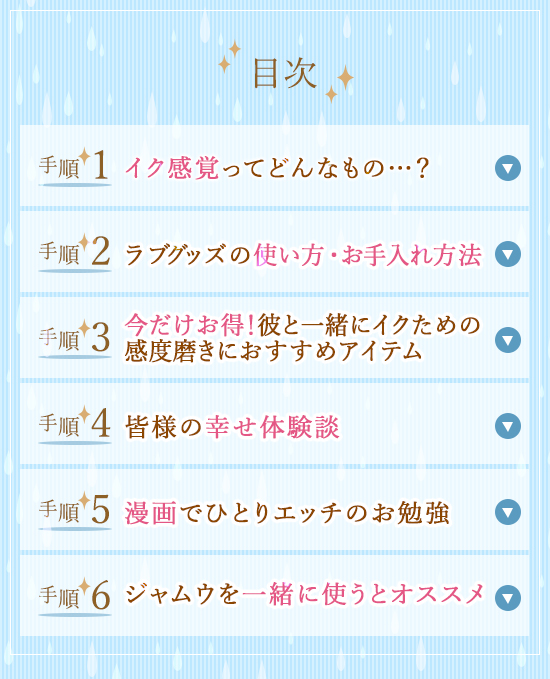 彼と一緒にイクための感度磨き 目次