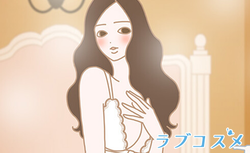 効果的なバストアップマッサージで自信が持てるようになった女性のイラスト