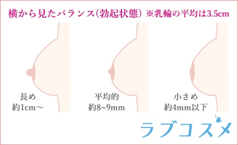 乳首の一般的な長さは?