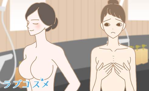 下着を外すと胸がなくなる