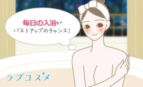 お風呂に入っている女性の画像