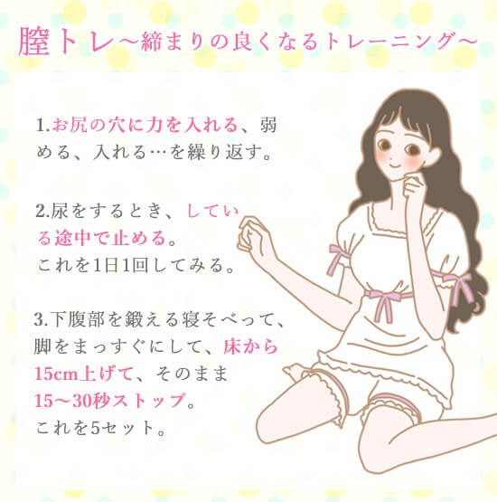 膣の締まりの良くトレーニングのイラスト