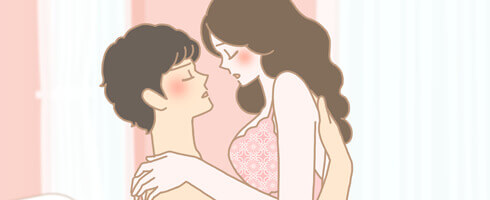 抱き合う男女のイラスト