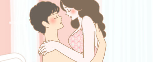 抱き合う男女のイラスト