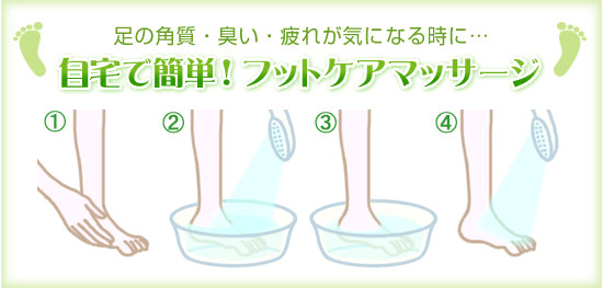 かかとの角質/自宅で簡単!フットマッサージ
