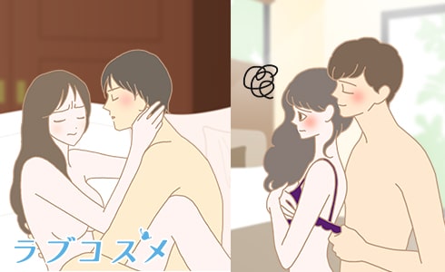 初体験の痛みを心配して緊張してしまうカップル