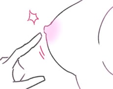 乳首を指ではじく