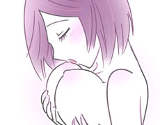 自分で乳首を舐める