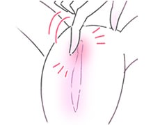 トントン指で押すように
