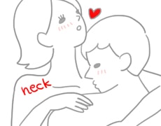 男性が女性に愛撫をしているイラスト