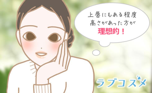 上唇にもある程度高さがあったほうが理想的!