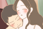 キスマークを付けるのが好きな男性のイラスト