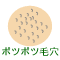 皮脂の分泌が盛んで毛穴の中に汚れや余分なものが詰まったポツポツ型の毛穴。