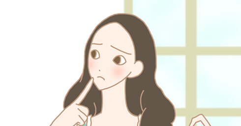 女悩みイラスト