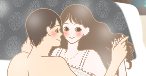 仲の良いカップルのイラスト