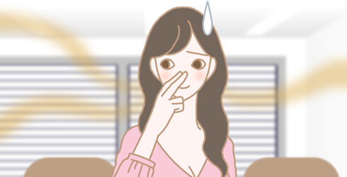 パンプスの中が蒸れて臭う