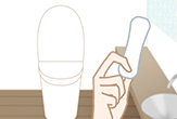 トイレに行ってナプキンを取り換える