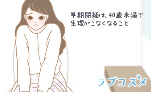 早期閉経は、40歳未満で生理がこなくなること